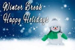 winter recess , Happy holidays!, blue snowmen 